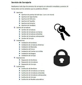 Los servicios que oferecen nuestros cerrajeros de alzira